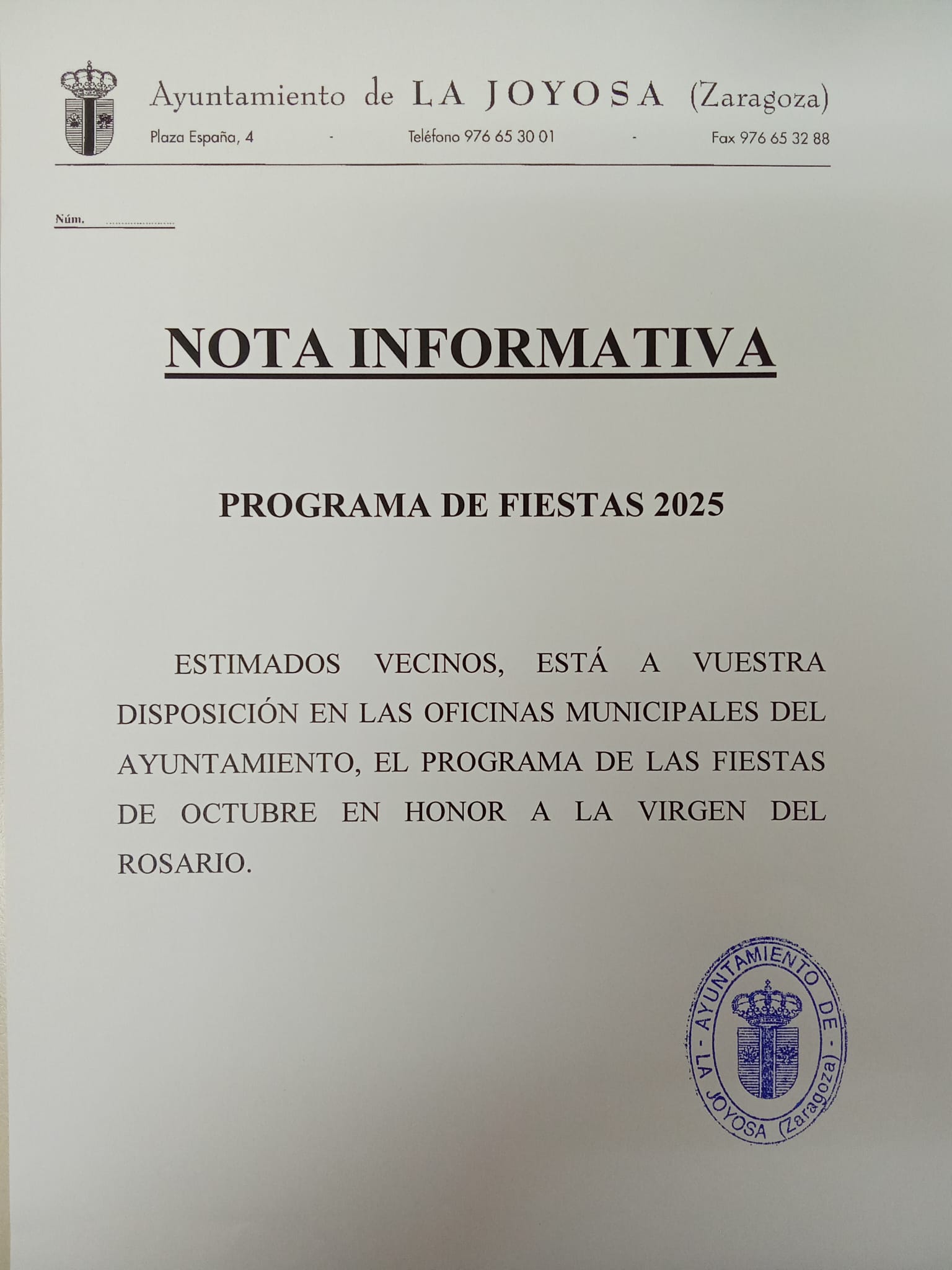 Programa de fiestas