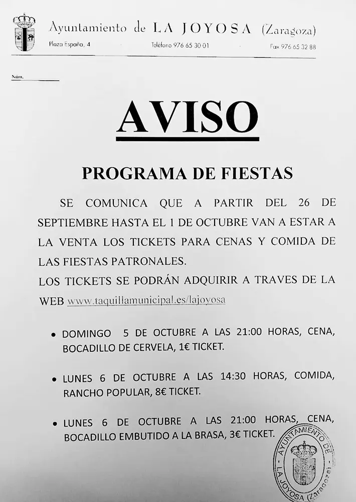 tickets joyosa